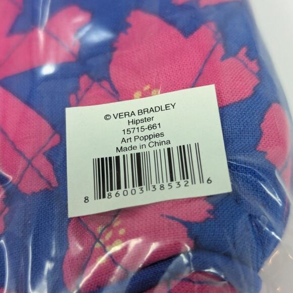 Vera Bradley Hipster Bag in Art Poppies Blue and Pink - Picture 3 of 11